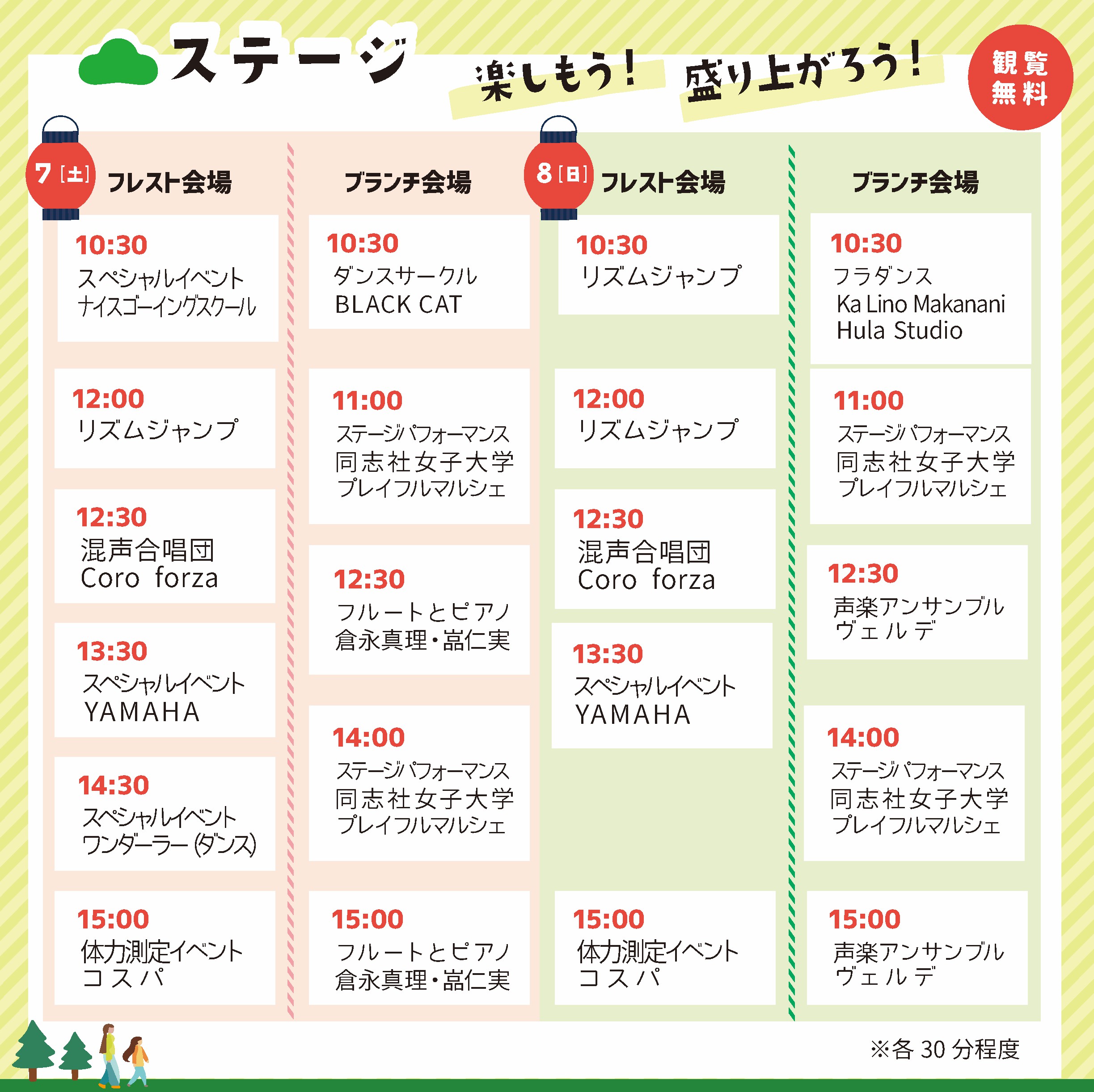 ステージスケジュールの画像